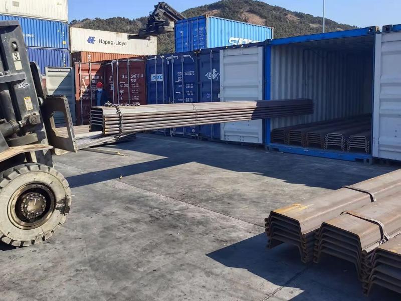 Cold Formed U Sheet Low Carbon Steel Sheet Pile Loading