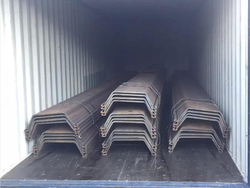 cold formed u sheet pile loading container